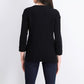 Charter Club Women's Cotton Ribbed Cuffed Sweater Black Size  Petite Medium