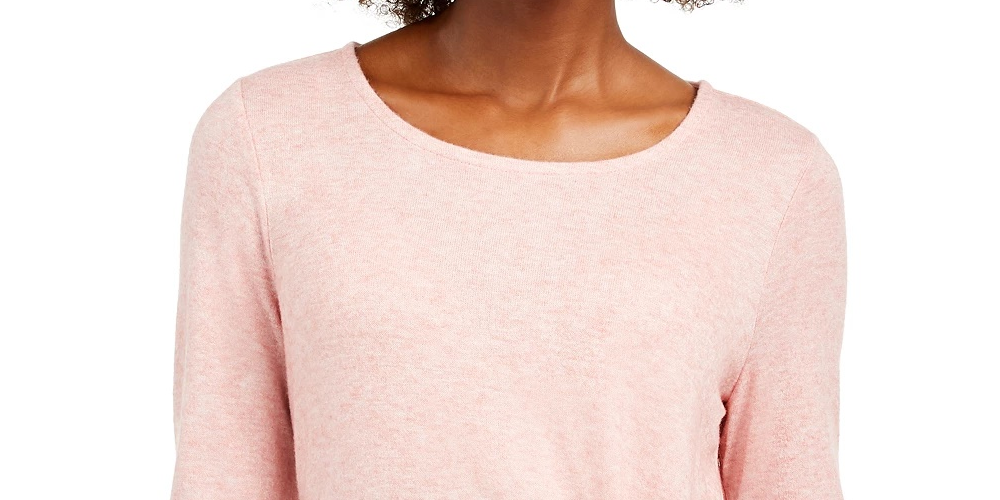 INC International Concepts Women's Side Tie Top Pink Size Large
