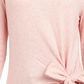 INC International Concepts Women's Side Tie Top Pink Size Medium