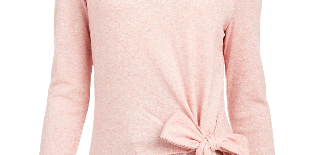 INC International Concepts Women's Side Tie Top Pink Size Medium