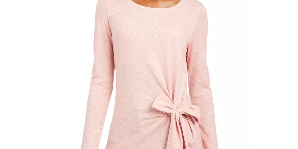 INC International Concepts Women's Side Tie Top Pink Size X-Large