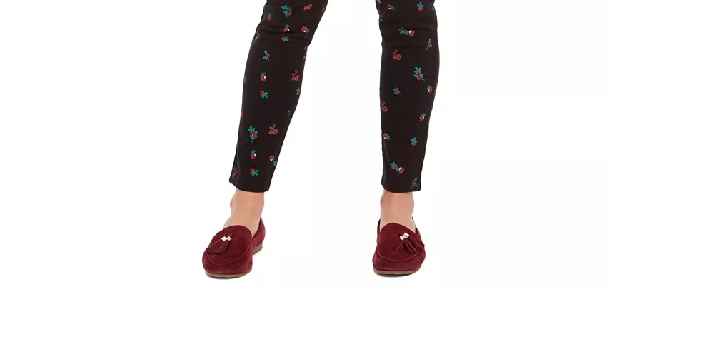 Charter Club Women's Floral-Print Skinny Jeans Black Size 6