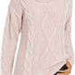 Charter Club Women's Cowl-Neck Cable-Knit Glitter Sweater Pink Size Small