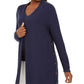 JM Collection Women's Cotton Side-Button Open-Front Cardigan Blue Size XX Large