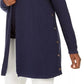 JM Collection Women's Cotton Side-Button Open-Front Cardigan Blue Size XX Large
