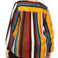 INC International Concepts Women's Plus Striped Surplice Blouse Orange Size 3X