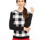 Charter Club Women's Buffalo Check Family Sweater Natural Size Medium