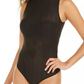 INC International Concepts Women's Shadow Stripe Thong Bodysuit Black Size Large