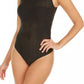 INC International Concepts Women's Shadow Stripe Thong Bodysuit Black Size Large