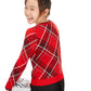 Charter Club Big Girls Plaid Family Sweater Red Size Medium