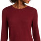 Maison Jules Women's Floral Print Ruffle Top Wine Size Medium