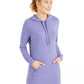 Ideology Women's Printed Panel Long Hoodie Medium Purple Size Medium