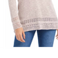 Style & Co Women's Pointelle-Trim Marled Tunic Sweater Beige Size XX Large
