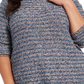 Style & Co Women's Metallic Threaded Chenille Sweater Navy Size 3X