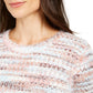 Style & Co Women's Marled Fuzzy Sweater Navy Size Medium