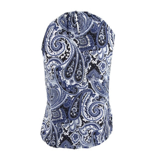 INC International Concepts Women's Plus Size Printed Keyhole-Cutout Embellished Halter Top Blue Size XX-Large