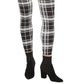 Maison Jules Women's Plaid Pull-On Ponte-Knit Pants Black Size Medium
