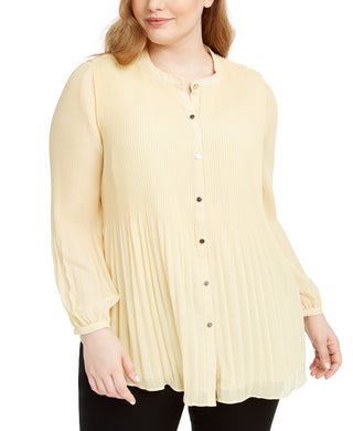 Alfani Women's Plus Size Pleated Completer Yellow Size 1X