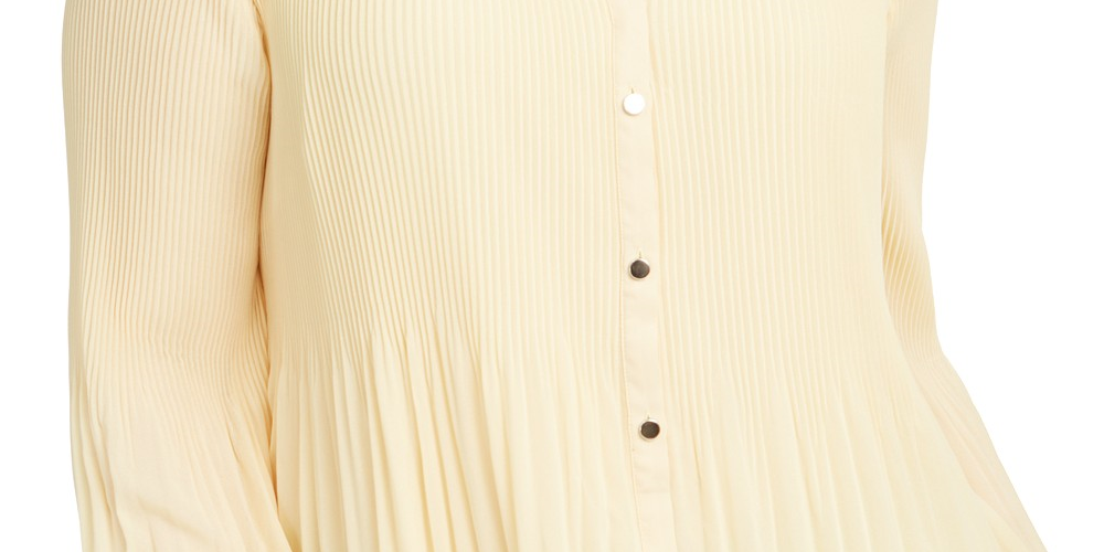 Alfani Women's Plus Size Pleated Completer Yellow Size 1X