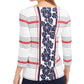Charter Club Women's Mixed Print V Neck Tunic White Size Large