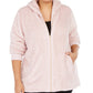 Ideology Women's Plus Size Quilted Sherpa Jacket Pink Size 1X