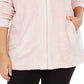 Ideology Women's Plus Size Quilted Sherpa Jacket Pink Size 1X