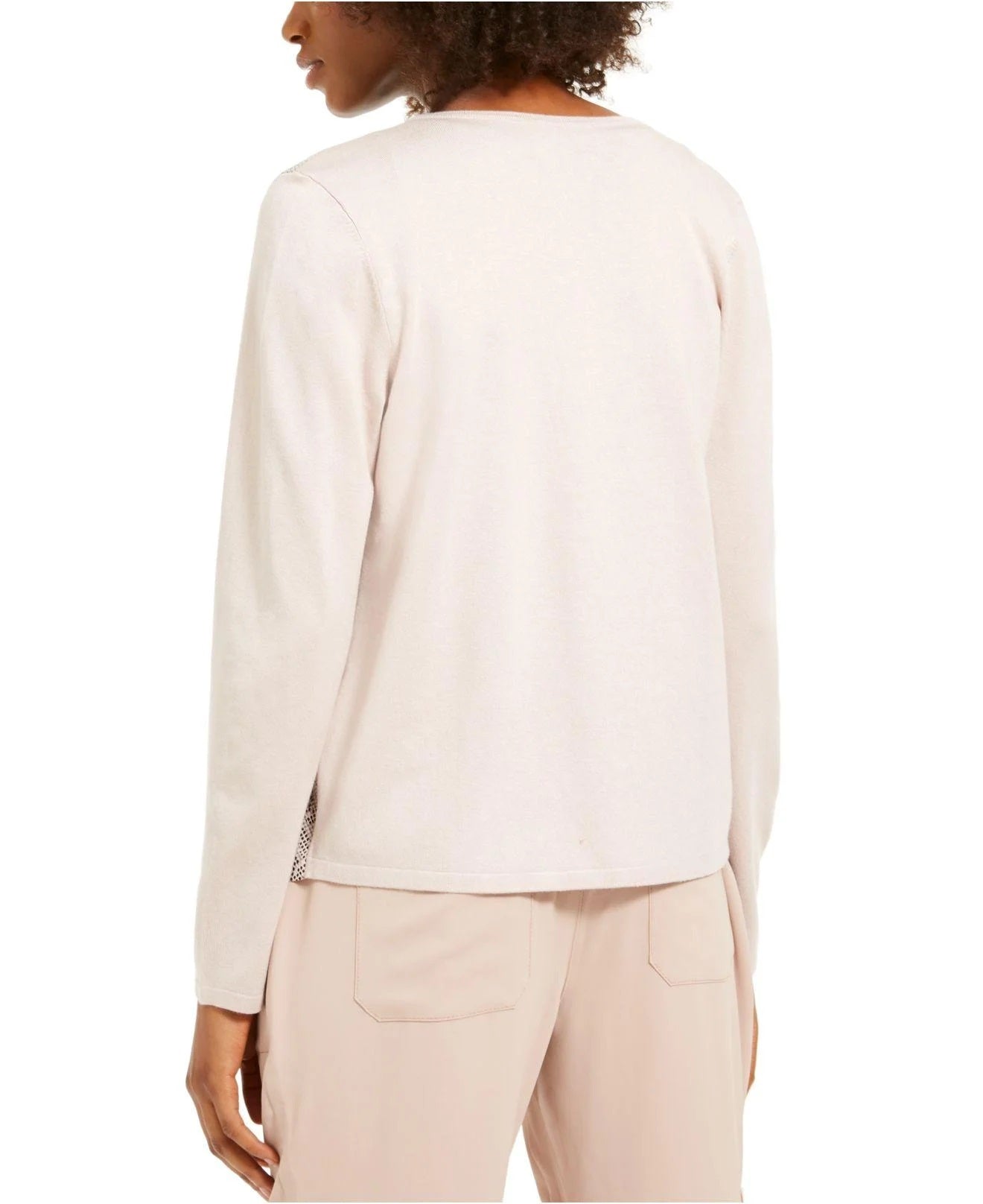 INC International Concepts Women's Printed Moleskin Topper White Size Large