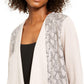 INC International Concepts Women's Printed Moleskin Topper White Size Large