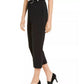Alfani Women's Buckle Waist Cropped Pants Black Size 6