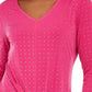 JM Collection Women's Embellished Twist-Front Top Med Pink Size X-Large