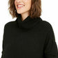 Bar III Women's Turtleneck High-Low Sweater Black Size Small
