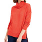 Bar III Women's Becca Tilley x Turtleneck High-Low Sweater Red Size Large