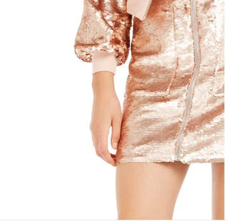 Bar III Women's Becca Tilley x Sequin Utility Skirt Pink Size Medium