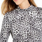 Charter Club Women's Printed Cotton Turtleneck Top White Size XX-Large