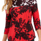 Charter Club Women's  Pima Cotton Printed Colorblocked Top Medium Red Size Extra Small