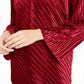Alfani Women's Ribbed Velvet Top Wine Size Petite
