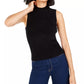 Bar III Women's Becca Tilley X Mock Neck Sweater Tank Top Black Size X-Small