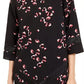 Alfani Women's Printed Point Hem Tunic Black Size Petite Small