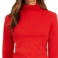 Charter Club Women's Pima Turtleneck Top Medium Red Size Large