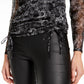INC International Concepts Women's Ruched Tie Hem Top Black Size XX-Large