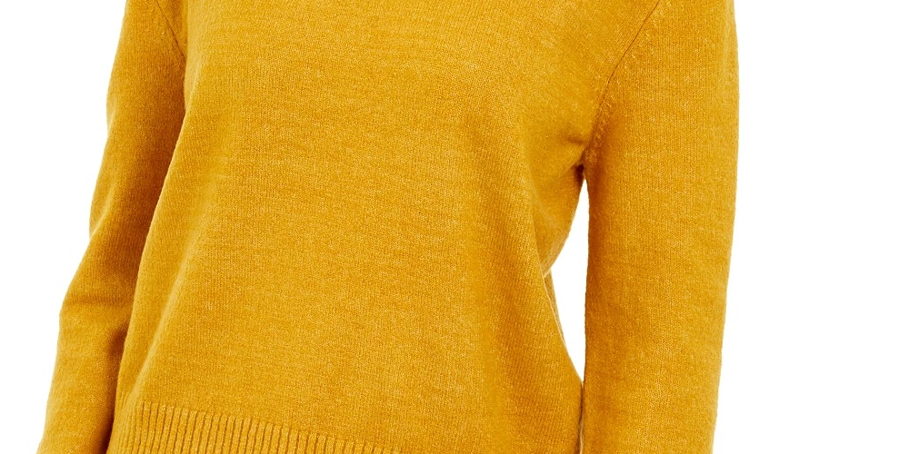 INC International Concepts Women's Side Zip-Up Sweater Yellow Size X-Large