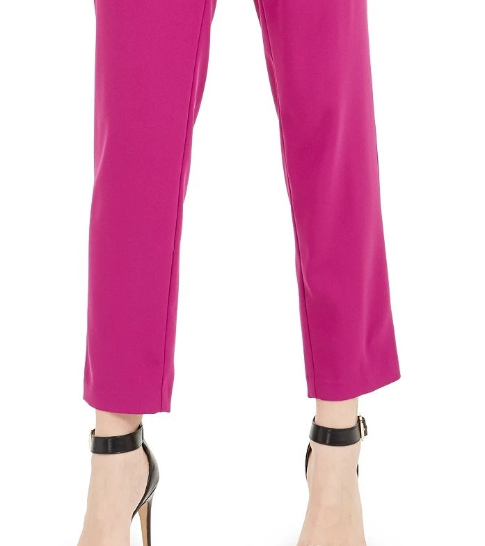 Bar III Women's High-Rise Pleated Pants Med Pink Size 8