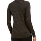 Charter Club Women's Striped Mock Neck Top Black Size Small