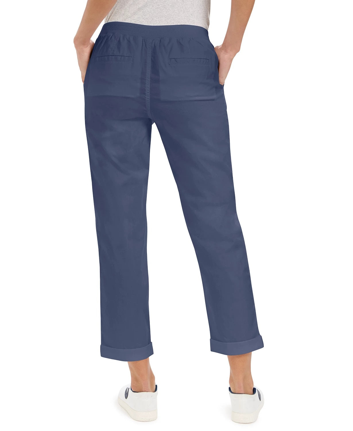 Style & Co Women's Pull On Cuffed Utility Pants Blue Size 6