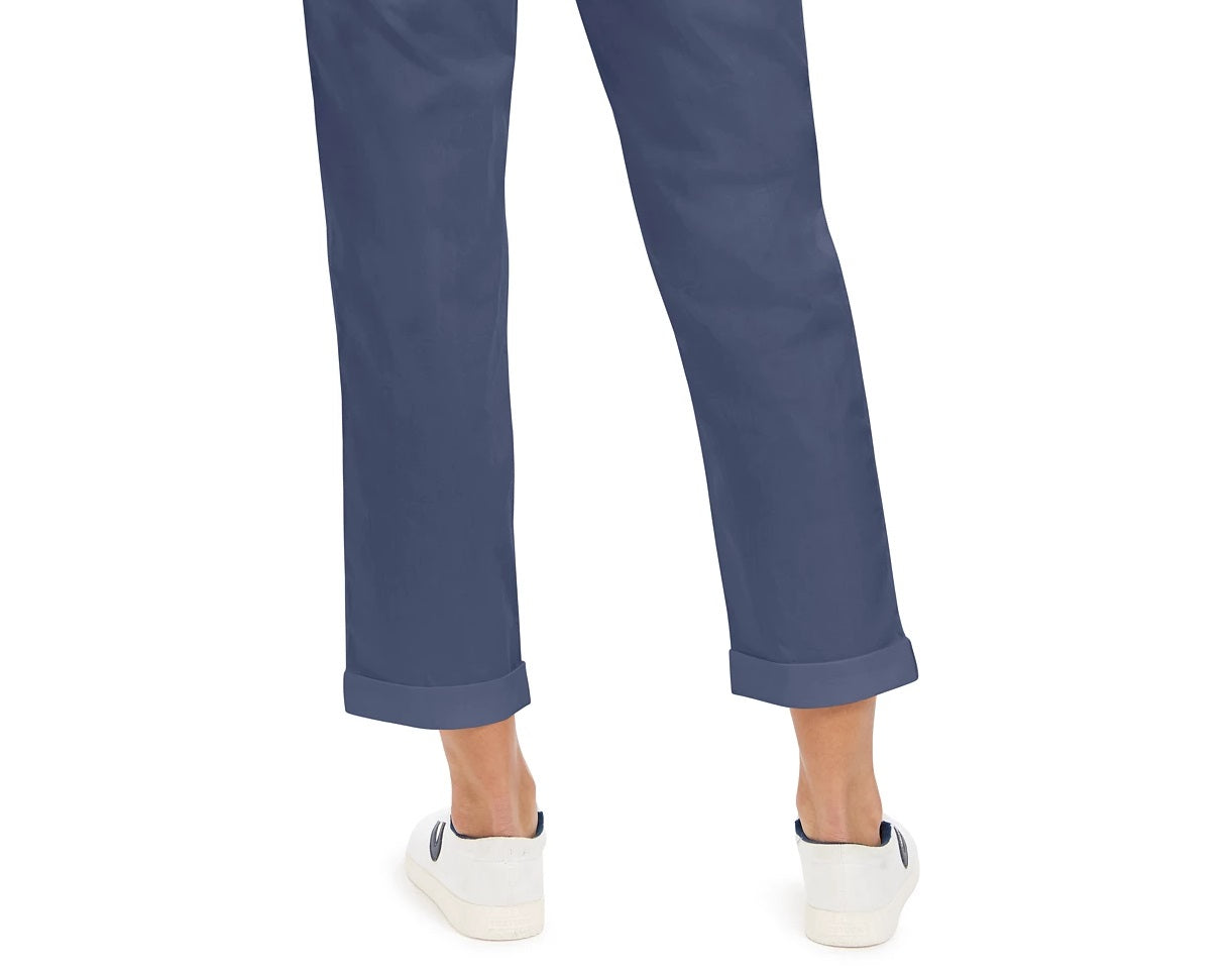 Style & Co Women's Pull On Cuffed Utility Pants Blue Size 6