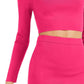 Bar III Women's Bodycon Cropped Crew-Neck Sweater Red Size Small