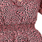 Bar III Women's Ditsy Print Low Back Ruffled Top Dark Red Size Medium