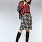 Bar III Women's Metallic Plaid Surplice High-Low Tunic Top Dark Red Size X-Small
