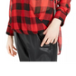 Bar III Women's Metallic Plaid Surplice High-Low Tunic Top Dark Red Size X-Small