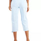 Style & Co Women's Tie Hem Capri Pants Bright Blue Size 4
